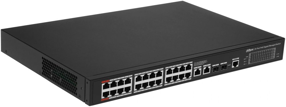 Коммутатор Dahua DH-S4228-24GT-240 28x1Гбит/с 2SFP 24PoE 240W управляемый