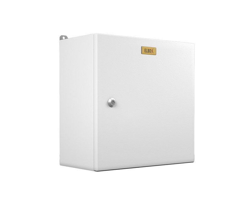 Шкаф электротехнический Elbox EMW-600.400.210-1-IP66 настенный 600мм 400мм 210мм IP66 IK10 несъемн.бок.пан. 100кг серый
