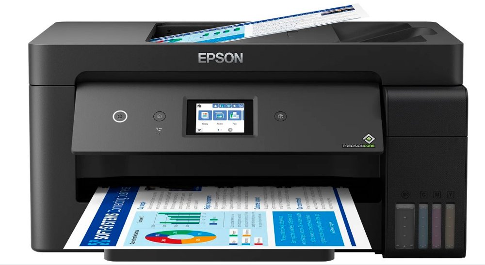 МФУ струйный Epson L14150 (C11CH96403/502/503/505/506/507) A3 Duplex Net WiFi черный