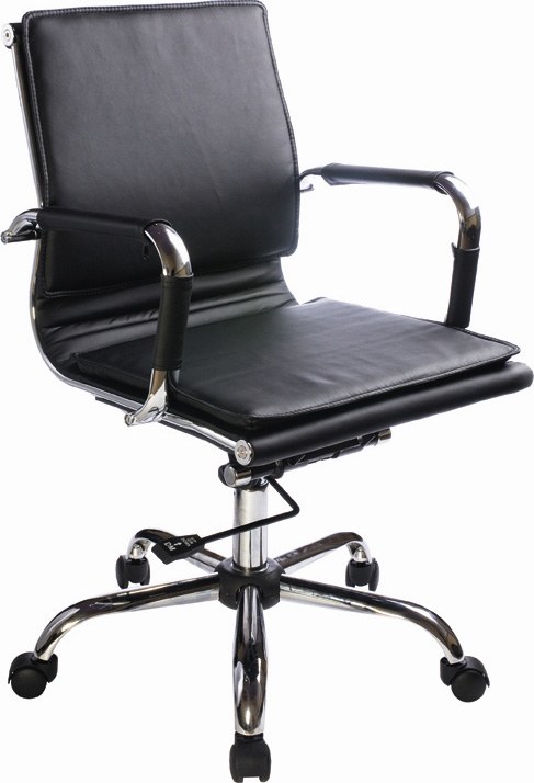 Кресло руководителя CH-993 Low/Black Экокожа черная укороченная спинка 37258