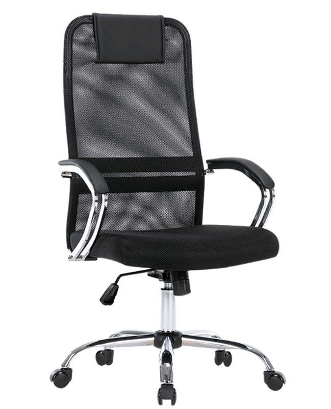 Кресло для руководителя CHAIRMAN CH612 TW-01 черный / Ткань стандарт 15-21 черный / Экокожа черный 70471
