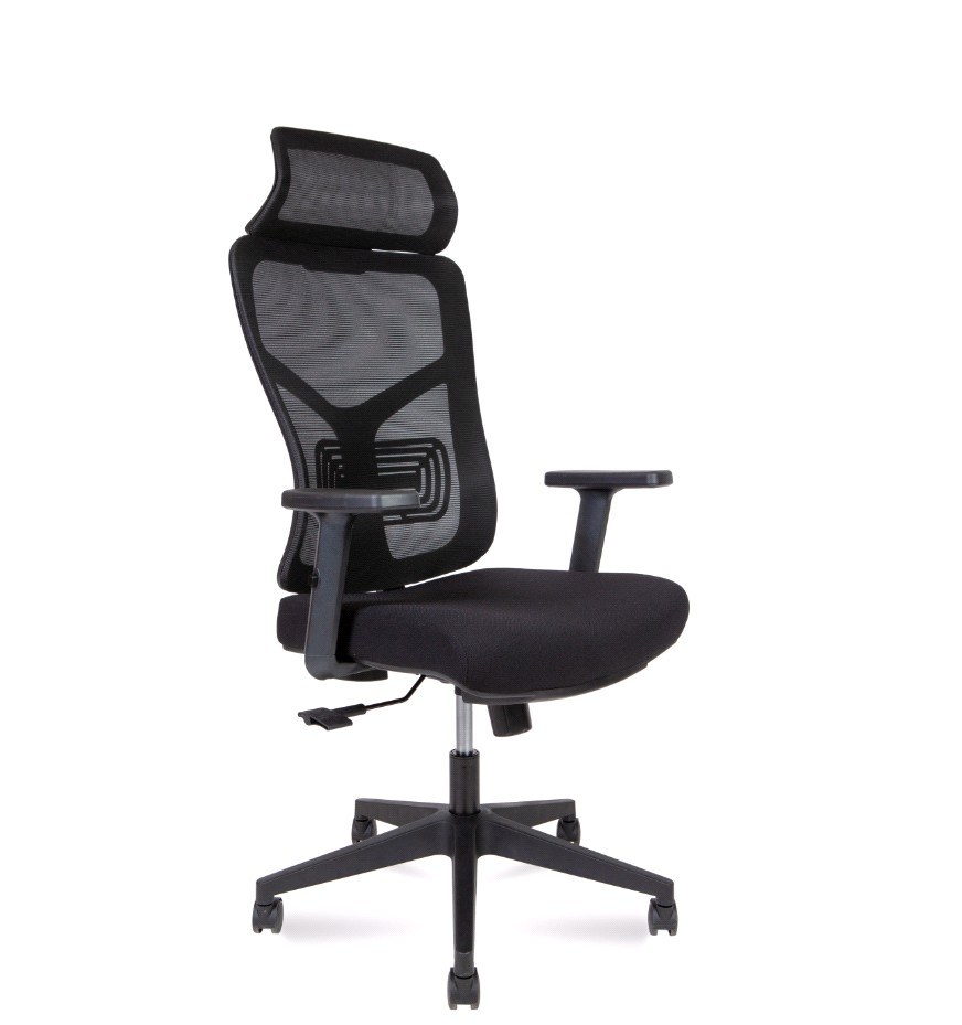 Кресло офисное / Asper / 165A-B-BB/черный пластик / черная сетка / черная ткань 39941