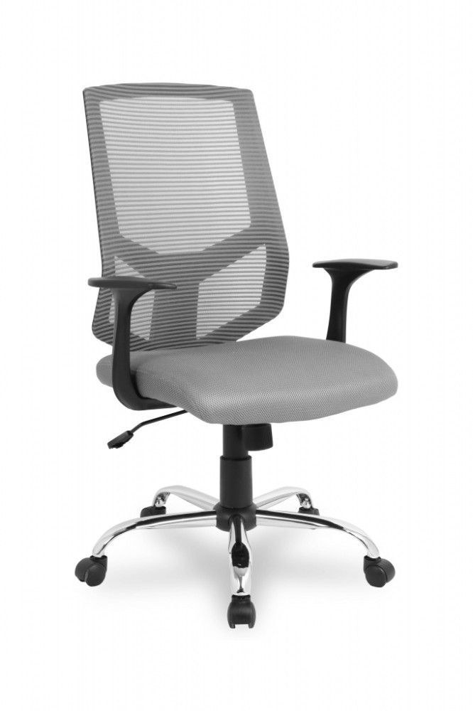 Кресло для персонала College HLC-1500/Grey, хром, ткань/сетка, цвет серый 33896