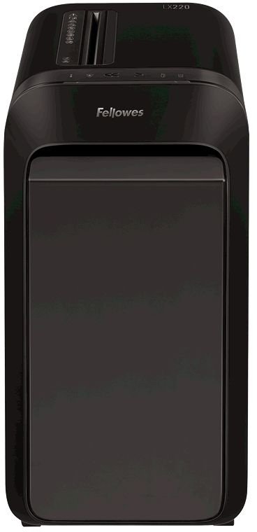 Шредер Fellowes PowerShred LX220 черный (секр.P-4) фрагменты 20лист. 30лтр. скрепки скобы пл.карты