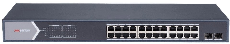 Коммутатор Hikvision DS-3E1526P-EI/M (L2) 26x1Гбит/с 2SFP 24PoE 230W управляемый