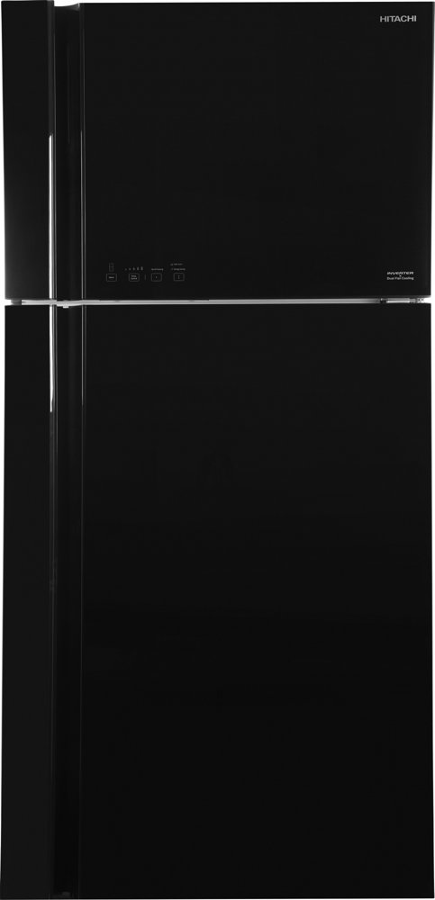 Холодильник Hitachi R-VG660PUC7-1 GBK 2-хкамерн. черный стекло инвертер