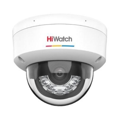 4Мп купольная ColorVu IP-камера HiWatch DS-I452L(B) (2.8mm) с гибридной смарт-подсветкой до 30м