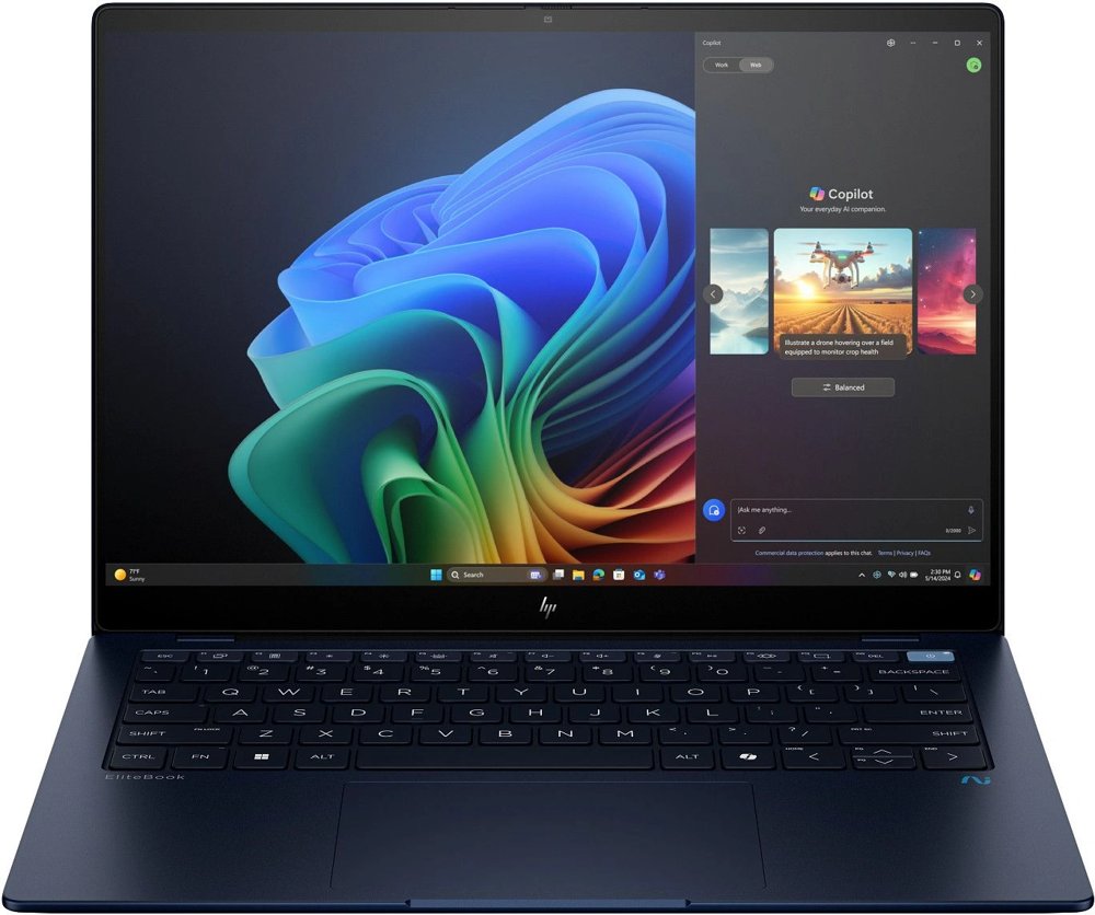 Ноутбук HP EliteBook Ultra G1q8 Snapdragon X Plus X1P-42-100 16Gb SSD512Gb Qualcomm Adreno 14" IPS 2.2K (2240x1400) Windows 11 Pro 64 dk.blue WiFi BT Cam (9M4E6AT)