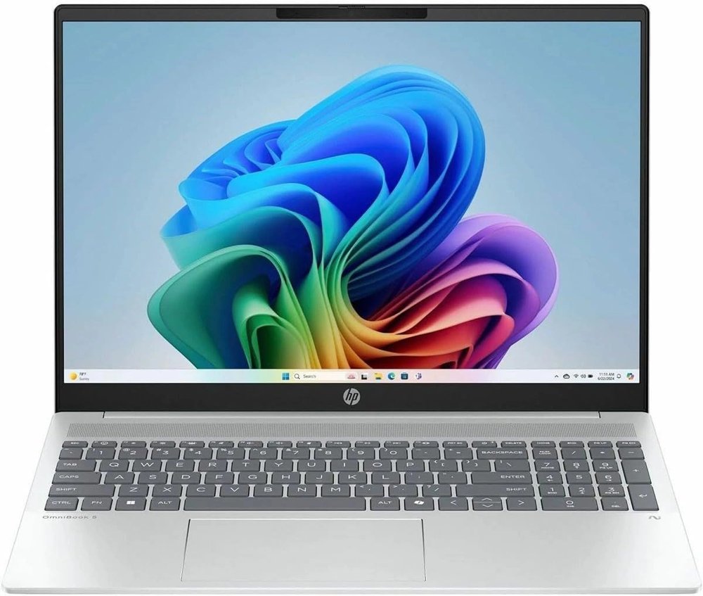 Ноутбук HP OmniBook 5 16-ag1070wm Ryzen AI 7 350 16Gb SSD512Gb AMD Radeon 860M 16" IPS WUXGA (1920x1200) Windows 11 Home silver WiFi BT Cam (B5PB3UA)