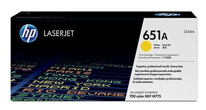 Картридж лазерный HP 651A CE342A желтый бар.в компл. (16000стр.) для HP LJ 700/775
