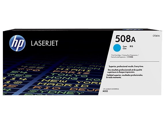 Картридж лазерный HP 508A CF361A голубой бар.в компл. (5000стр.) для HP CLJ M552/M553