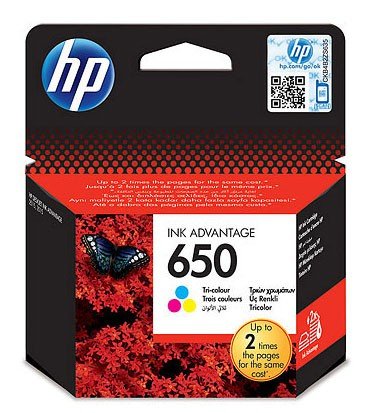 Картридж струйный HP 650 CZ102AE/AK многоцветный печ.гол.в компл. (200стр.) для HP DJ IA 2515/2516