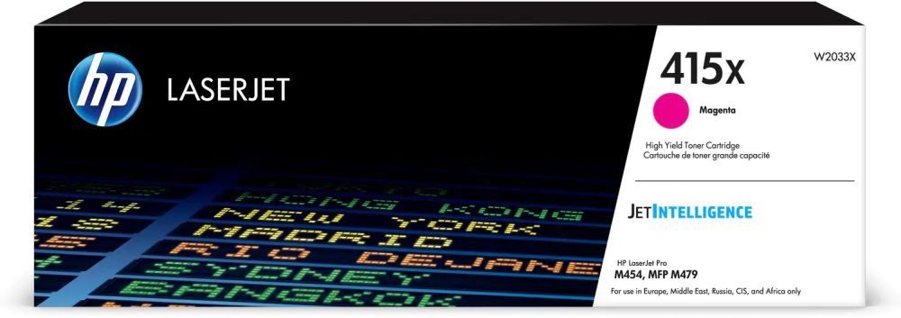 Картридж лазерный HP 415X W2033X пурпурный бар.в компл. (6000стр.) для HP LJ M454/MFP M479