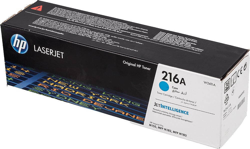 Картридж лазерный HP 216A W2411A голубой бар.в компл. (850стр.) для HP MFP M182/ M183