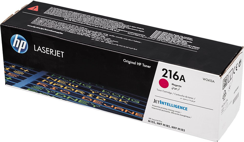 Картридж лазерный HP 216A W2413A пурпурный бар.в компл. (850стр.) для HP MFP M182/ M183