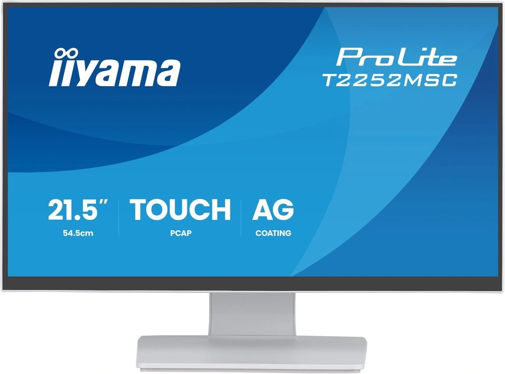 Монитор Iiyama 21.5" ProLite T2252MSC-W2AG белый IPS LED 5ms 16:9 HDMI M/M матовая 250cd 178гр/178гр 1920x1080 60Hz DP FHD USB Touch 4.5кг