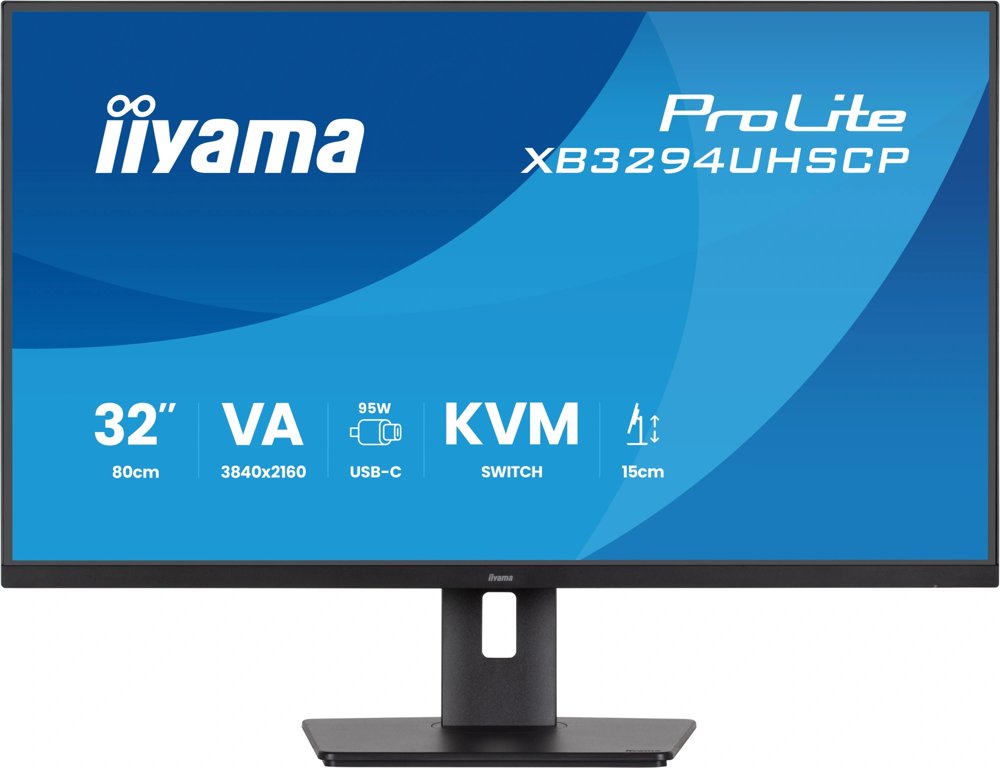 Монитор Iiyama 32" ProLite XB3294UHSCP-B1 черный VA LED 2ms 21:9 HDMI M/M матовая HAS 400cd 178гр/178гр 3440x2160 75Hz DP 4K USB 9.7кг