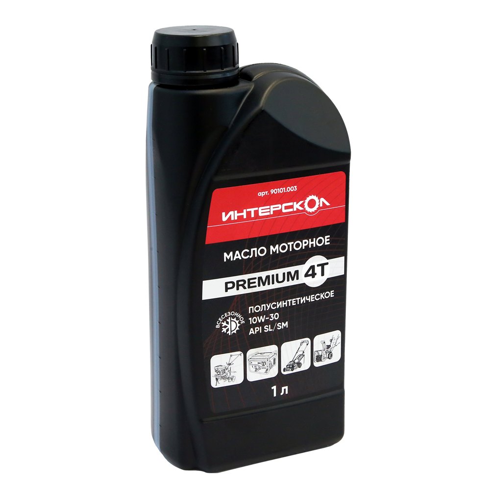 Масло моторное Premium 4Т 10W-30 полусинтетическое 1 л ИНТЕРСКОЛ