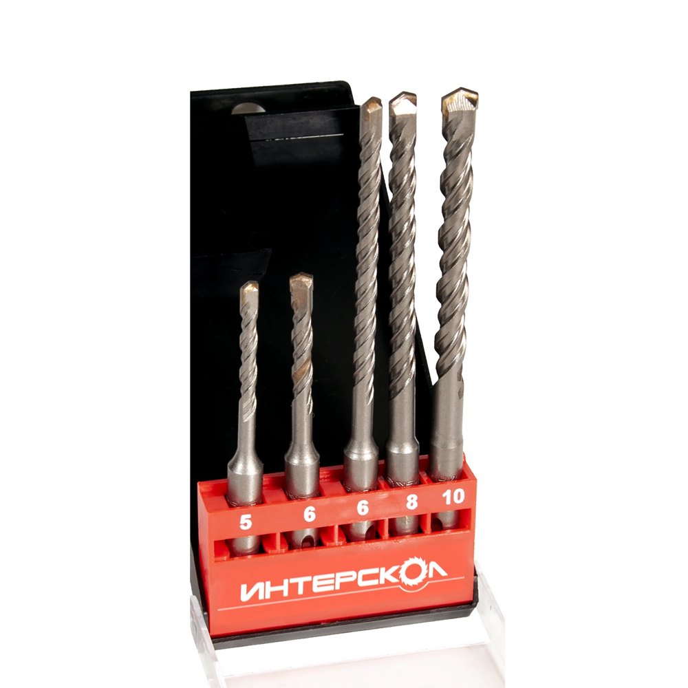 Набор буров PLUS (5PCS) 5,6*110, 6,8*160, 10*160 ИНТЕРСКОЛ