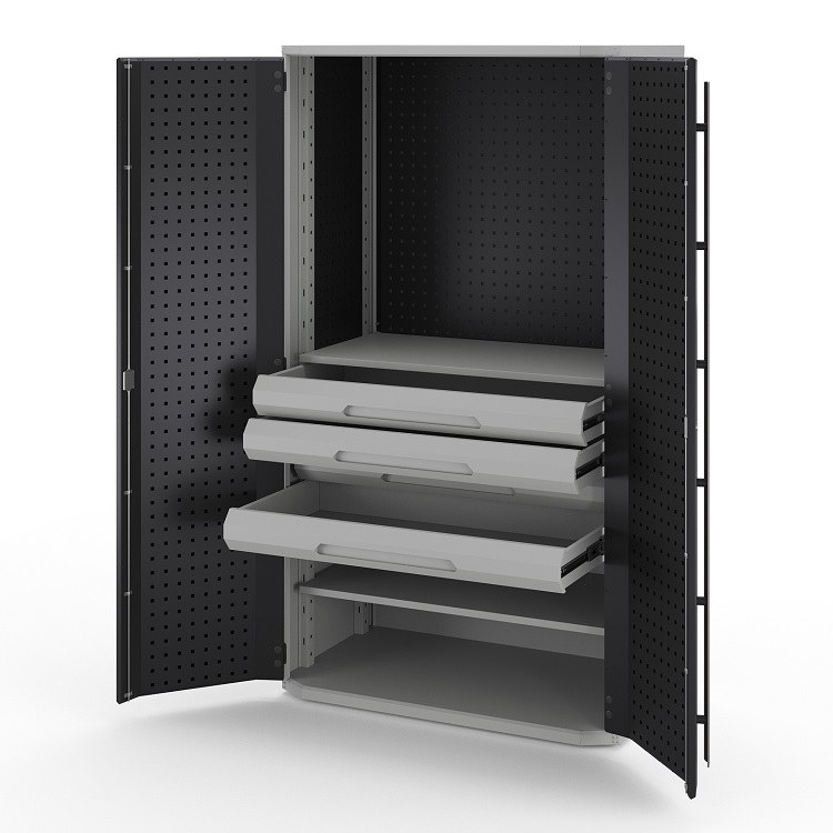 Шкаф металлический 2х дверный Kobor Expert MC/2-100/60 2S.1P.30B