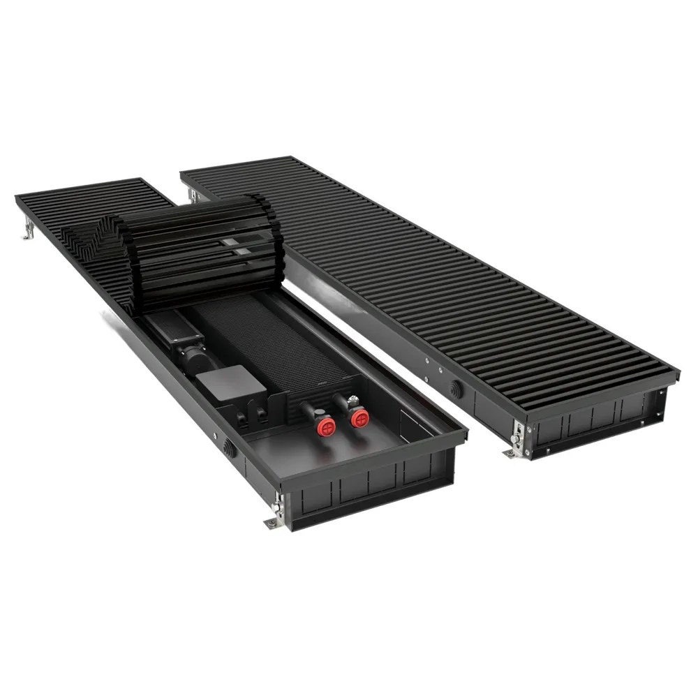 Конвектор внутрипольный Royal Thermo ATRIUM TURBO-80/180/2000-DG-U-BL