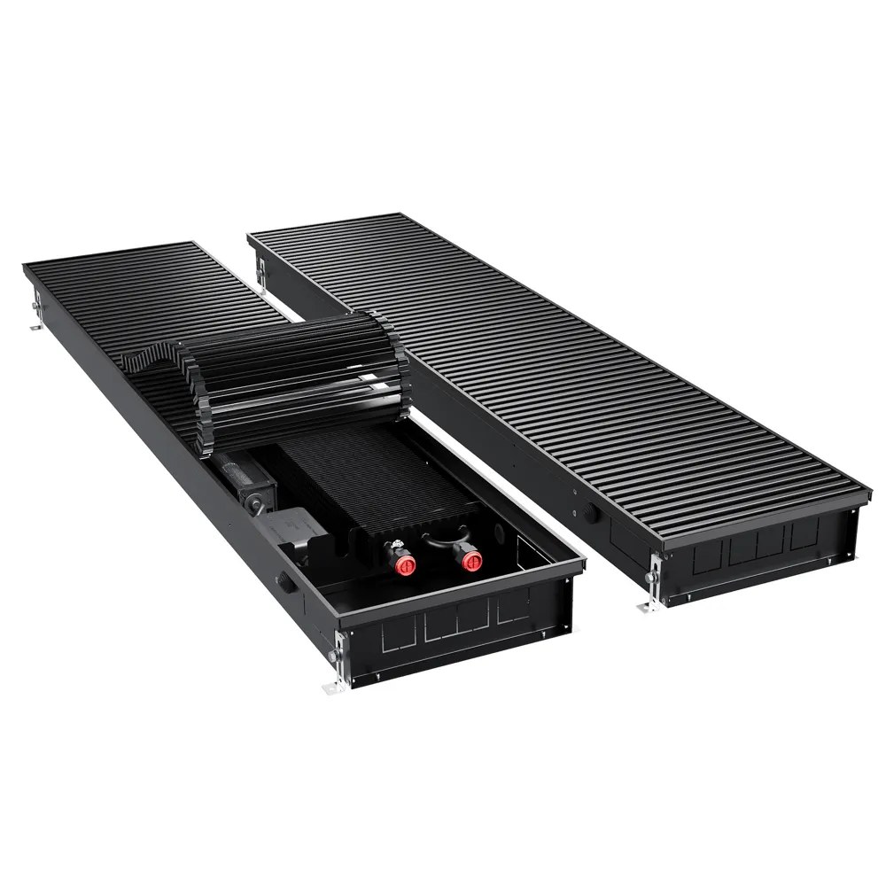 Конвектор внутрипольный Royal Thermo ATRIUM TURBO-90/300/1900-DG-U-BL