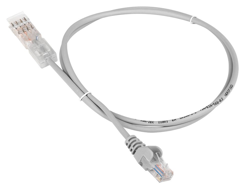 Патч-корд Lanmaster LAN-45-P2-2M UTP RJ-45 вил.-110 кат.5E 2м серый ПВХ