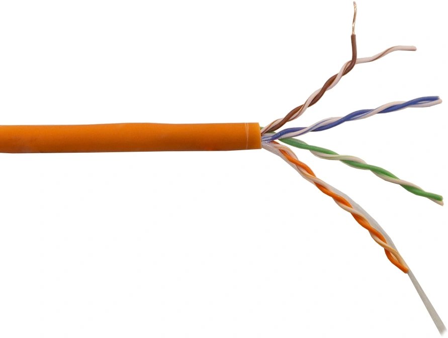 Кабель информационный Lanmaster LAN-5EUTP-HFLT-OR кат.5E UTP 4 пары 24AWG LSZH внутренний 305м оранжевый