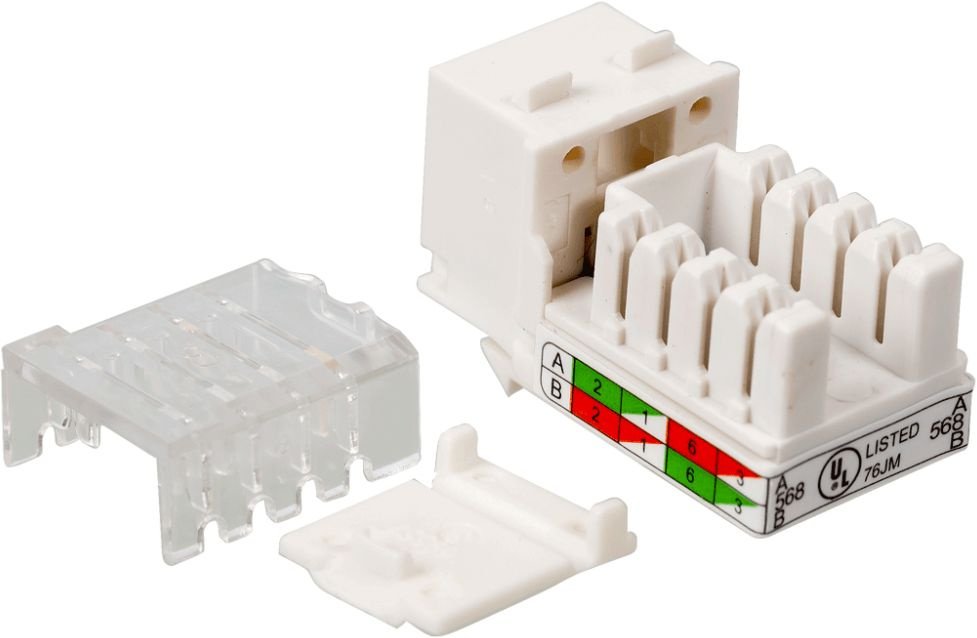 Модуль Lanmaster LAN-OK45U5E/90N-WH информ. Keystone RJ45 кат.5E UTP бел. (упак.:1шт)