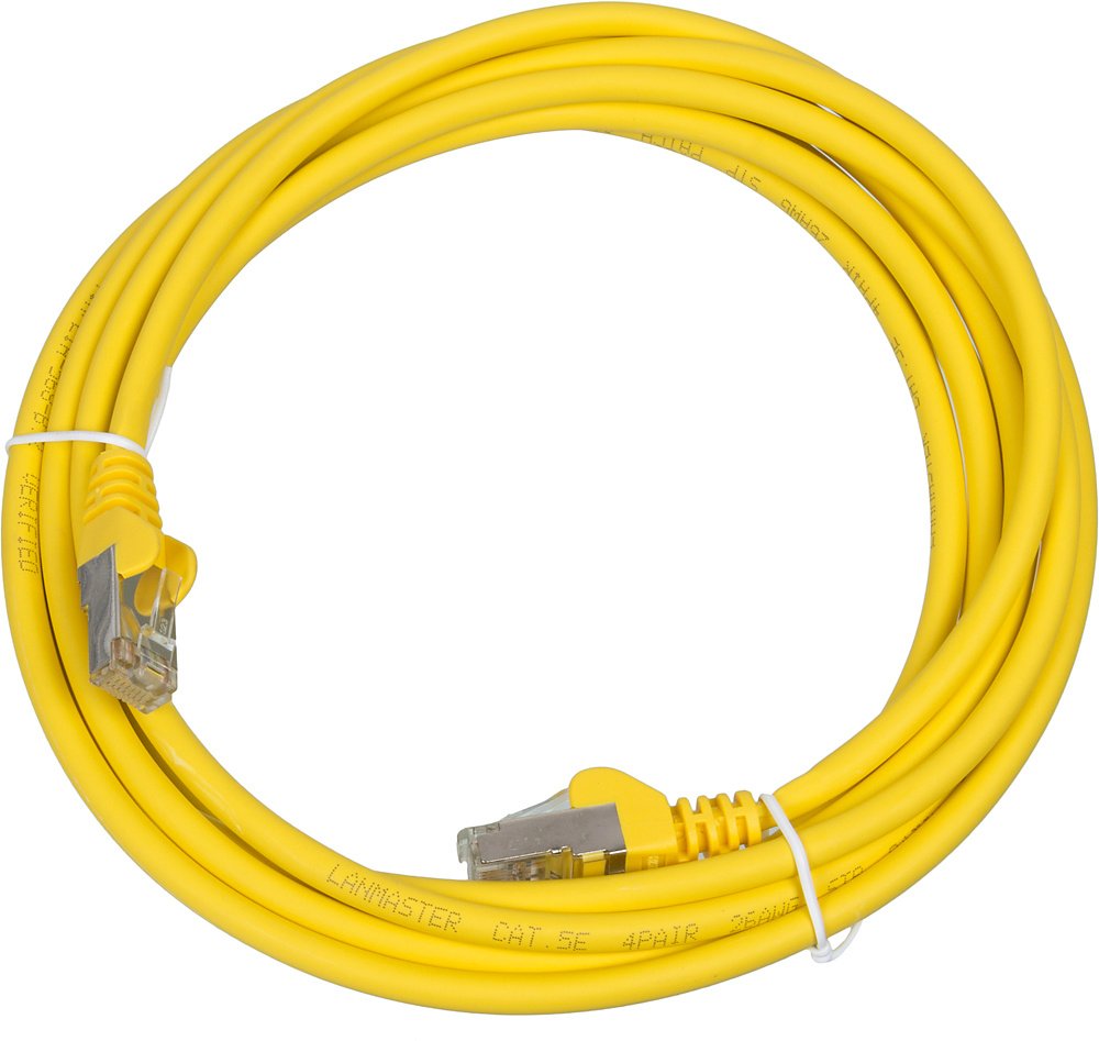 Патч-корд Lanmaster LAN-PC45/S5E-3.0-YL FTP RJ-45 вил.-вилка RJ-45 кат.5E 3м желтый LSZH