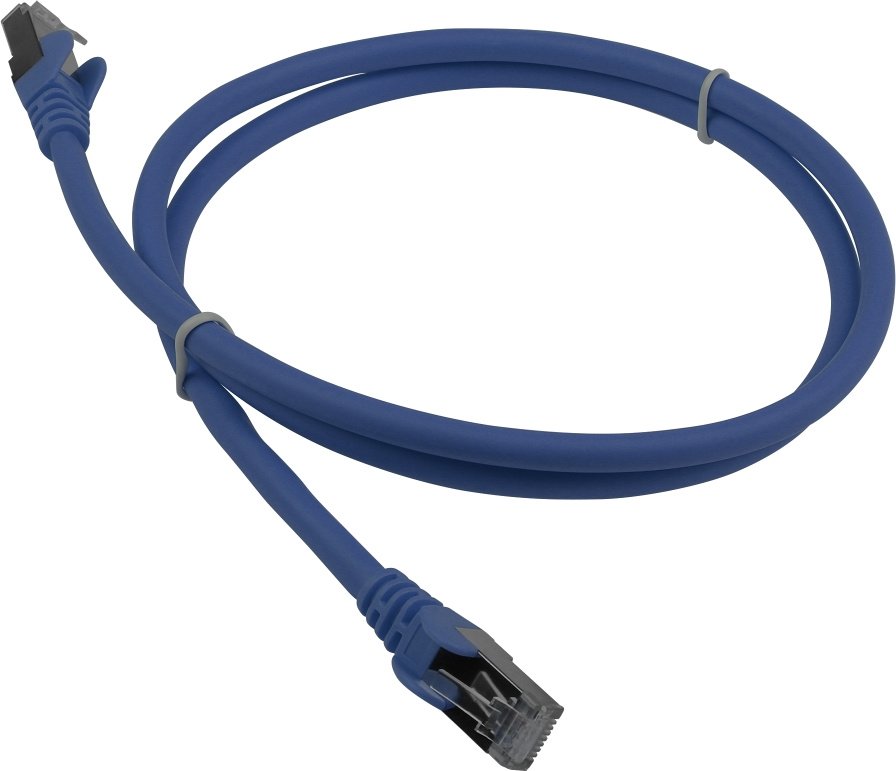 Патч-корд Lanmaster LAN-PC45/S6A-0.5-BL FTP RJ-45 вил.-вилка RJ-45 кат.6A 0.5м синий LSZH