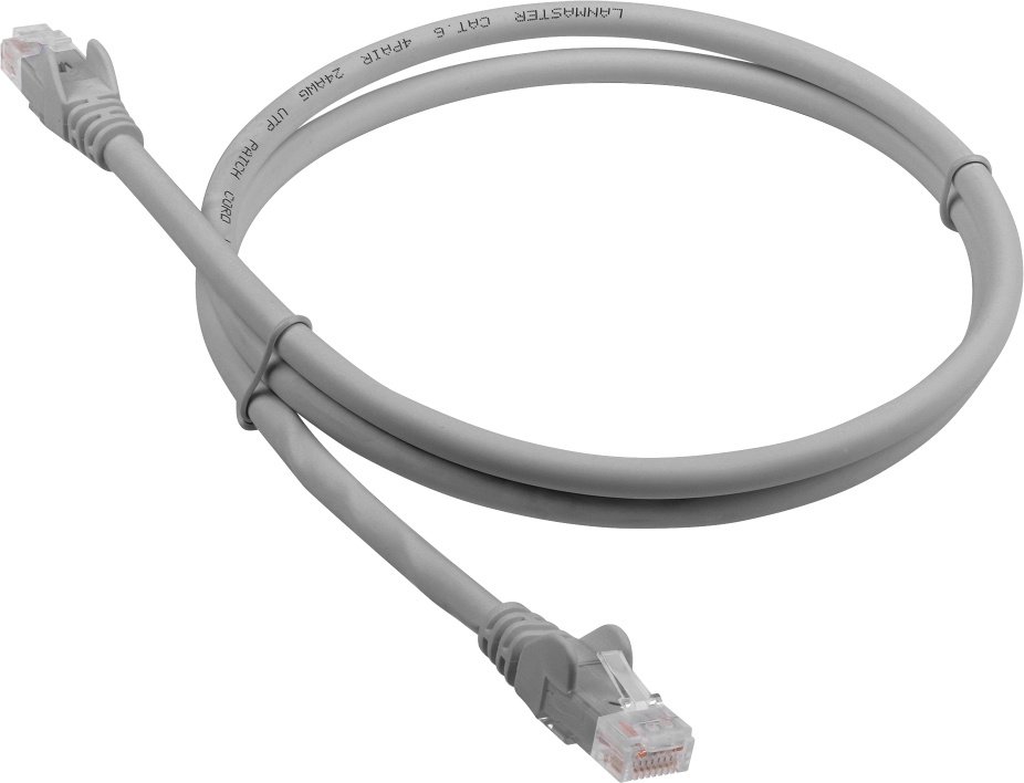 Патч-корд Lanmaster LAN-PC45/U6-0.5-GY UTP RJ-45 вил.-вилка RJ-45 кат.6 0.5м серый LSZH