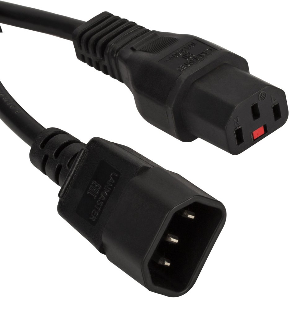 Шнур питания Lanmaster LAN-PP13/14-1.8-BK C13-С14 проводник.:3x0.75мм2 1.8м 220В 10А (упак.:1шт) черный