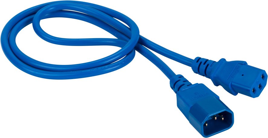 Шнур питания Lanmaster LAN-PP13/14-3.0-BL C13-С14 проводник.:3x0.75мм2 3м 220В 10А синий