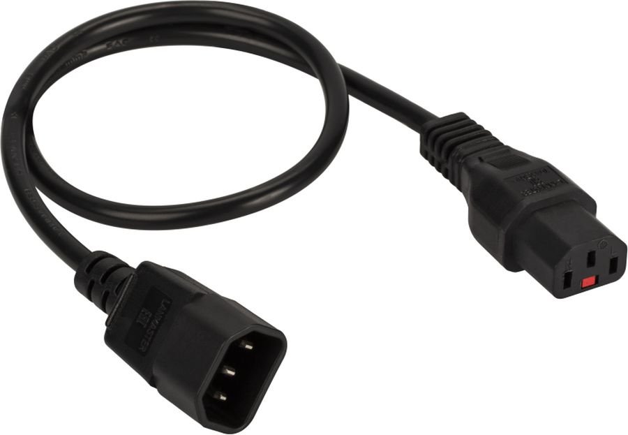 Шнур питания Lanmaster LAN-PP13L/14-2.0-BK C13-С14 проводник.:3x0.75мм2 2м 220В 10А черный