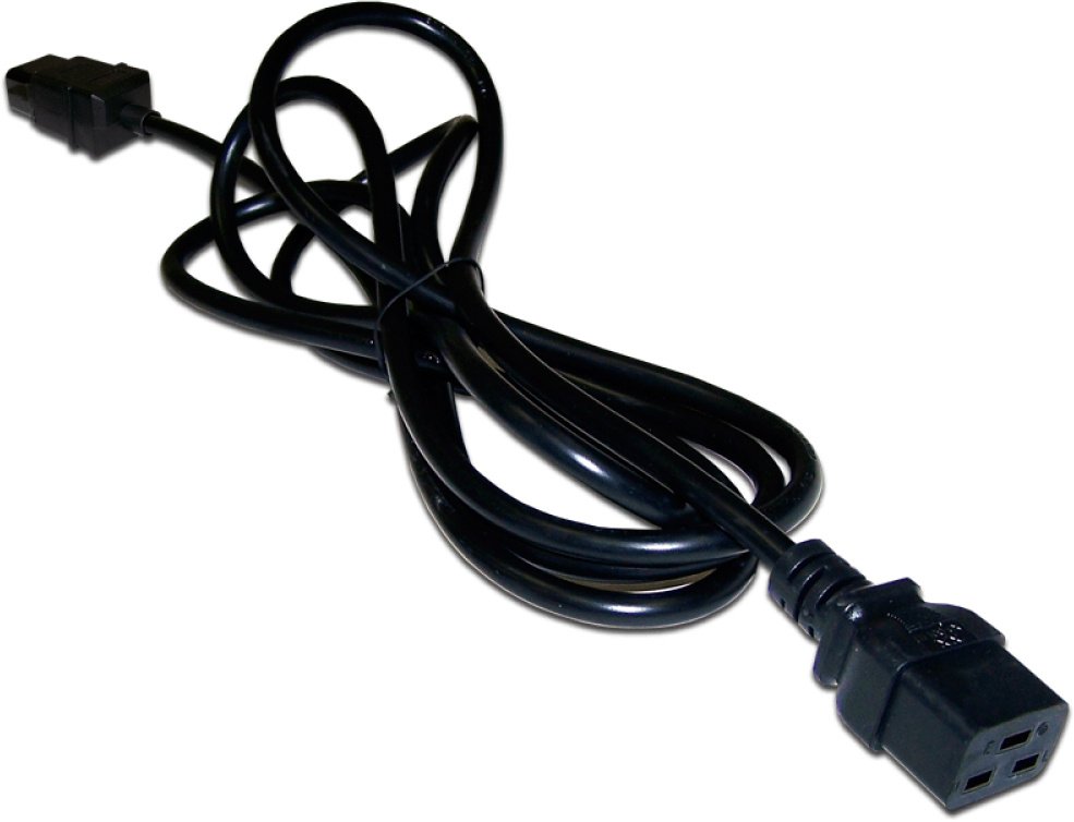 Шнур питания Lanmaster LAN-PP19/20-2.0-BK C19-C20 проводник.:3x1.5мм2 2м 220В 16А черный