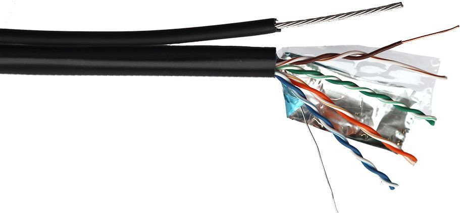 Кабель информационный Lanmaster TWT-5EFTP-UNV-TR кат.5E FTP 4 пары 24AWG PE внешний 305м черный