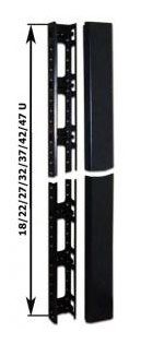 Кабельный органайзер вертикальный Lanmaster TWT-CBB-ORG42U односторонний 42U