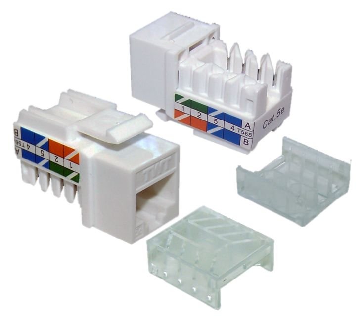 Модуль Lanmaster TWT-OK45UTP/5E-WH информ. Keystone RJ45 кат.5E UTP бел. (упак.:1шт)