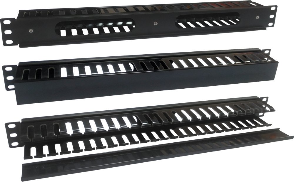 Кабельный органайзер Горизонтальный Lanmaster TWT-ORG1U/24-CVP гребенка 1U шир.:19" глуб.:50мм