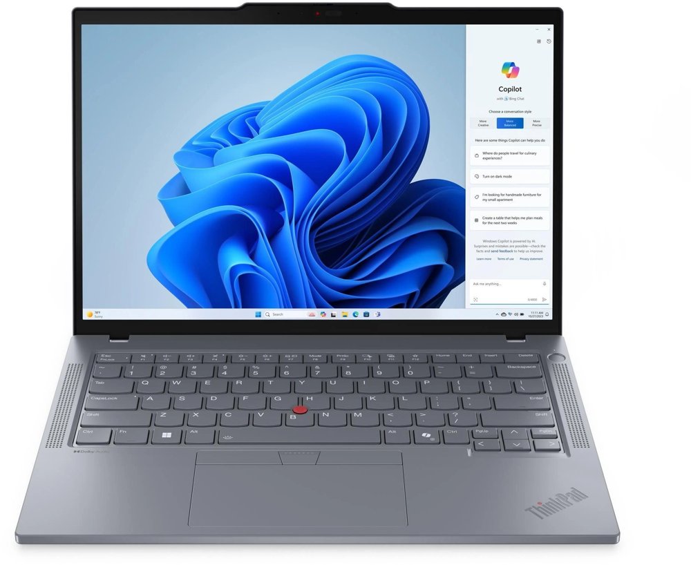 Ноутбук Lenovo ThinkPad T14 G5 Core Ultra 7 155U 16Gb SSD512Gb Intel Graphics 14" IPS WUXGA (1920x1200) Windows 11 Pro 64 grey WiFi BT Cam (21ML0089US)