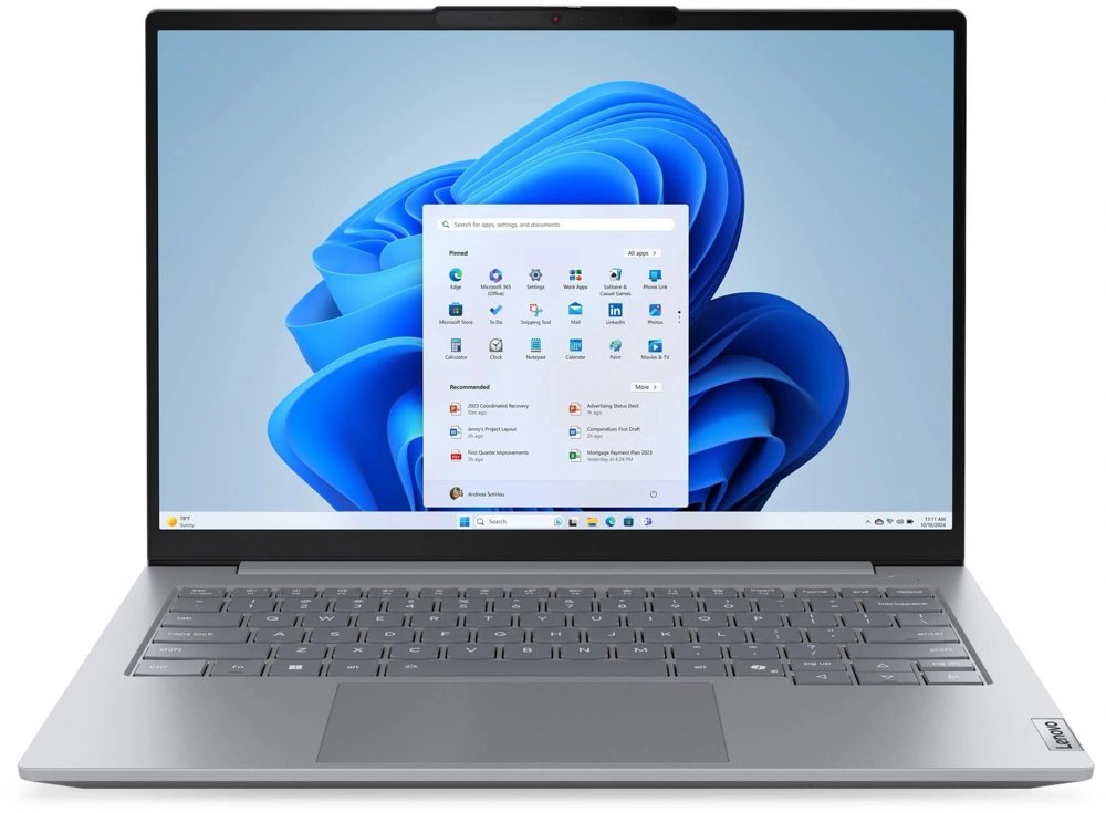 Ноутбук Lenovo Thinkbook 14 G8 IRL Core 5 210H 16Gb SSD512Gb Intel Graphics 14" IPS WUXGA (1920x1200) Windows 11 Pro grey WiFi BT Cam (21SG000LAU)