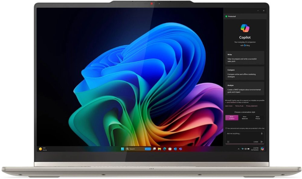 Ноутбук Lenovo Yoga 7 14AKP10 Ryzen AI 5 340 24Gb SSD1Tb AMD Radeon 840M 14" OLED Touch WUXGA (1920x1200) Windows 11 Home beige WiFi BT Cam (83JR005YRK)