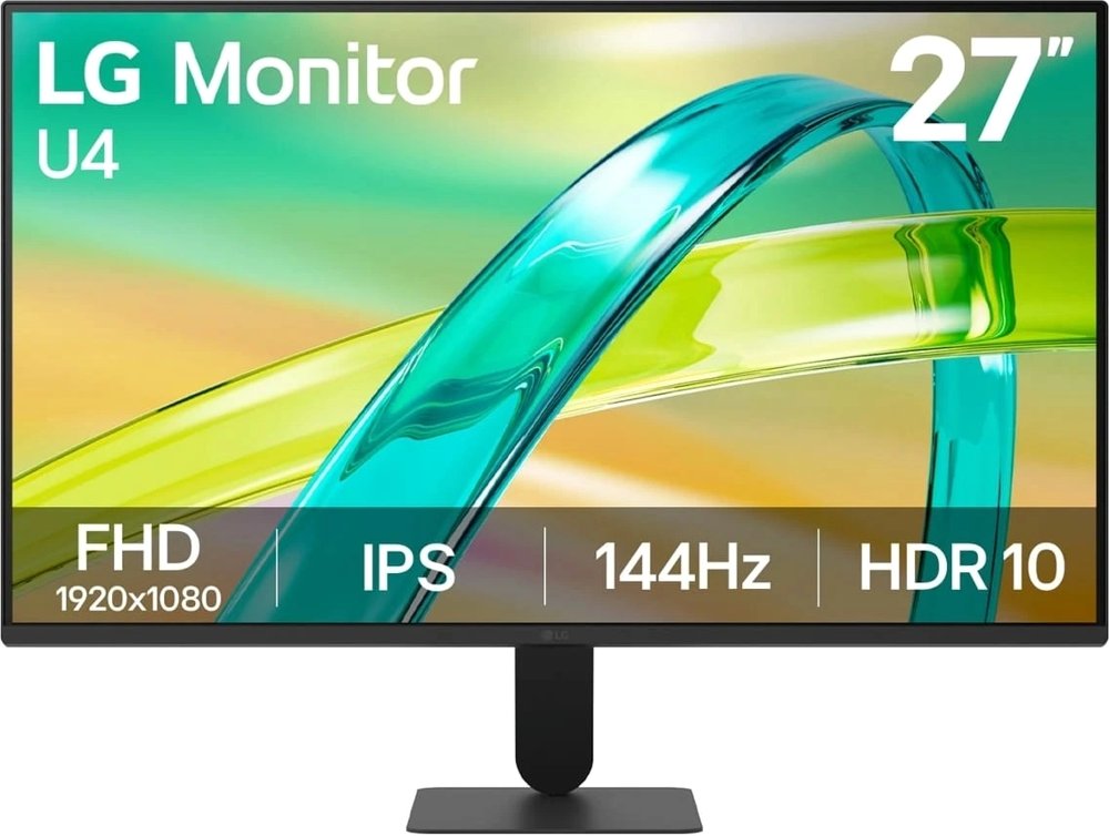 Монитор LG 27" 27U411B-B черный IPS LED 16:9 HDMI матовая 250cd 178гр/178гр 1920x1080 144Hz FreeSync Premium VGA FHD 3.9кг