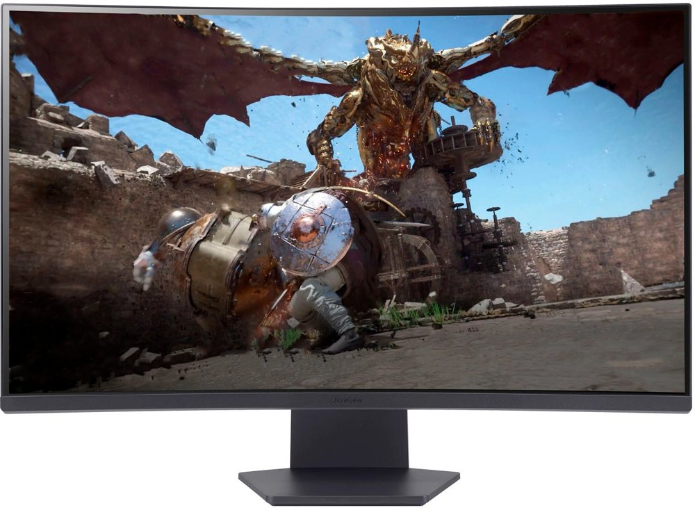 Монитор LG 31.5" UltraGear 32GS60QC-B черный VA LED 16:9 HDMI матовая 3000:1 300cd 178гр/178гр 2560x1440 180Hz FreeSync DP WQ HD 2K (1440p) 7.2кг