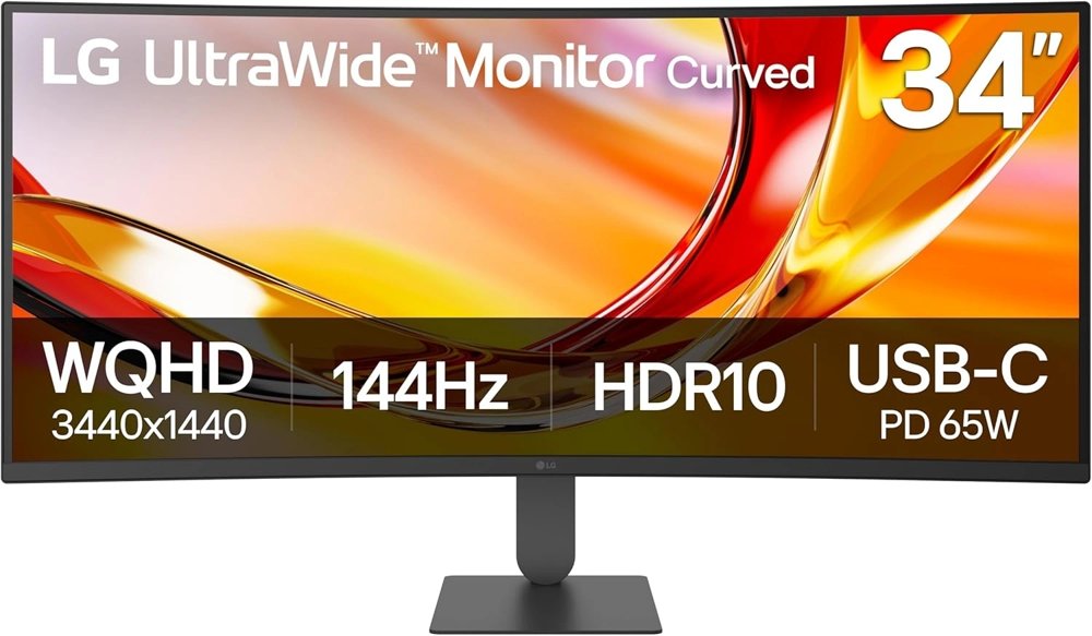 Монитор LG 34" UltraWide 34U640B-B черный VA LED 21:9 HDMI матовая HAS 300cd 178гр/178гр 3440x1440 144Hz FreeSync Premium DP UW USB 7.7кг