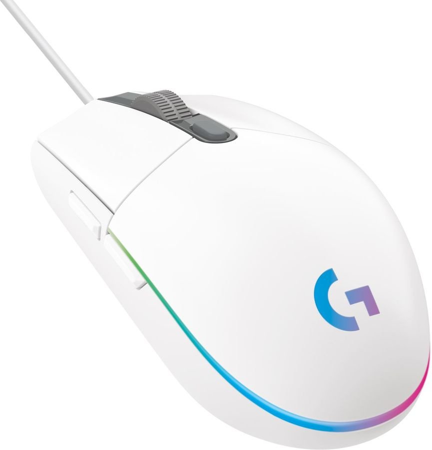 Мышь Logitech G102 LightSync белый оптическая 8000dpi USB 6but (910-005809)
