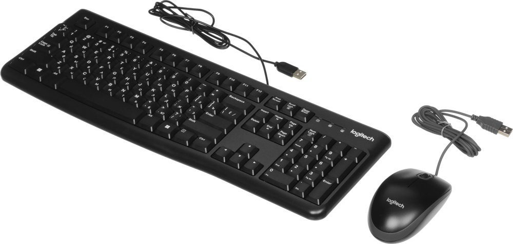 Клавиатура + мышь Logitech MK120 клав:черный мышь:черный/серый USB (920-002589)