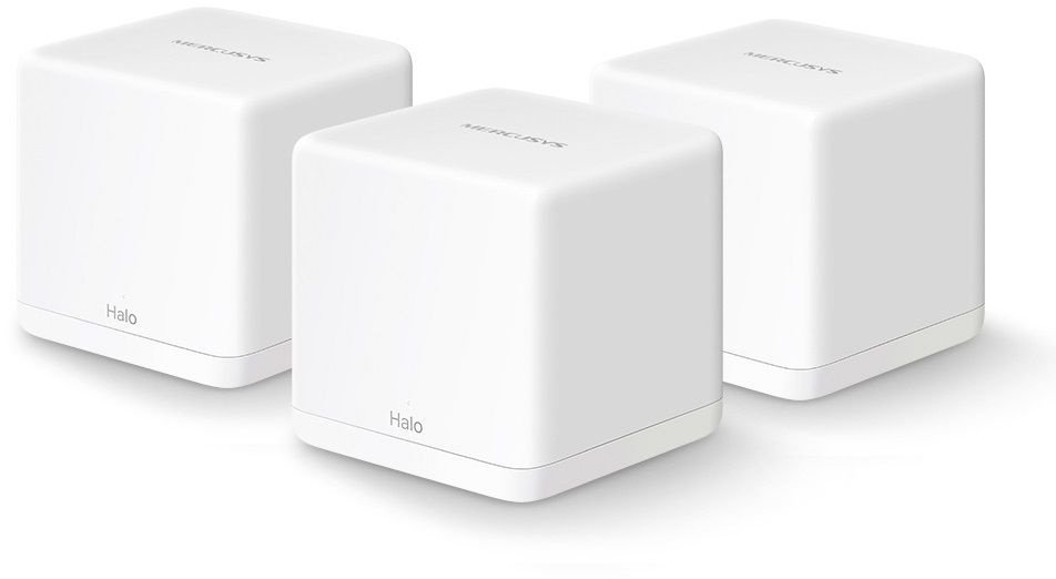 Бесшовный Mesh роутер Mercusys Halo H30G (HALO H30G(3-PACK)) AC1300 10/100/1000BASE-TX белый (упак.:3шт)