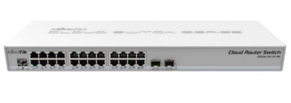 Коммутатор MikroTik CRS326-24G-2S+RM (L3) 24x1Гбит/с 2SFP+ управляемый